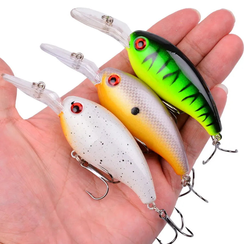 3/5/8-Piece Random Fishing Lure Set – Minnow Crankbait Artificial Bait Kit