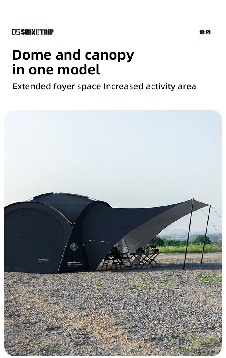ShineTrip Waterproof Silver-Coated Camping Canopy