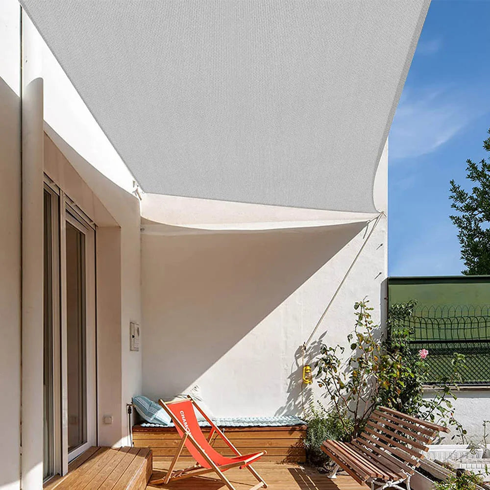 Large Waterproof Rectangle Sun Shade Sail for Outdoor Use