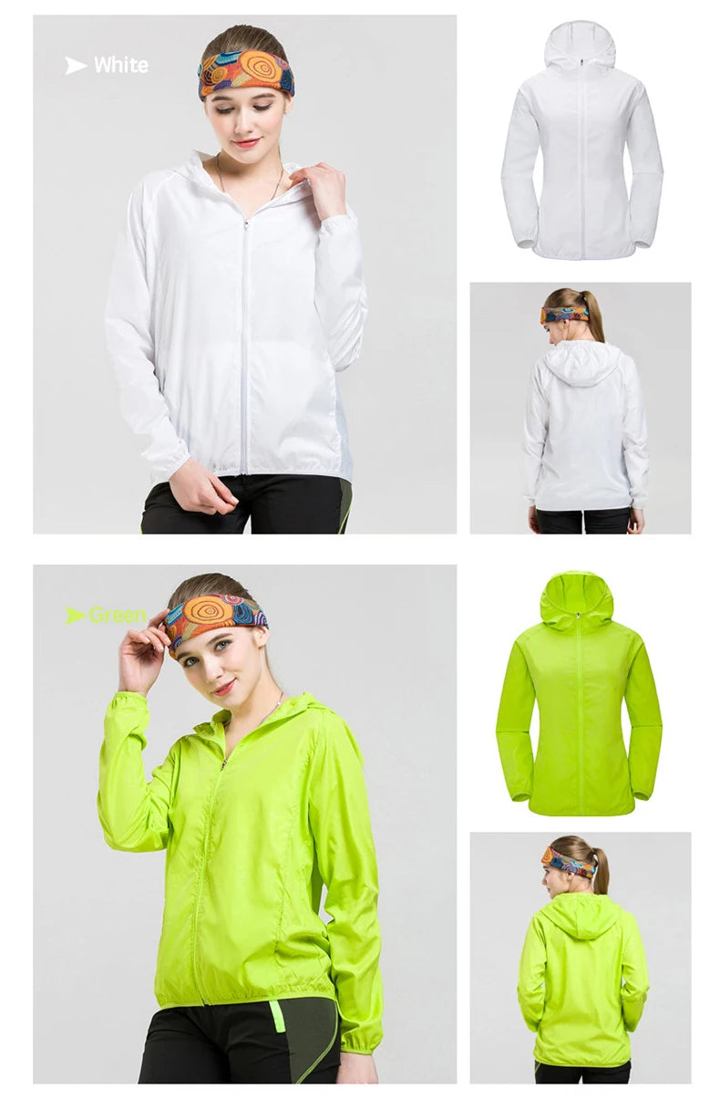 JNLN Waterproof Camping Rain Jacket – Quick-Dry Windbreaker with Pockets