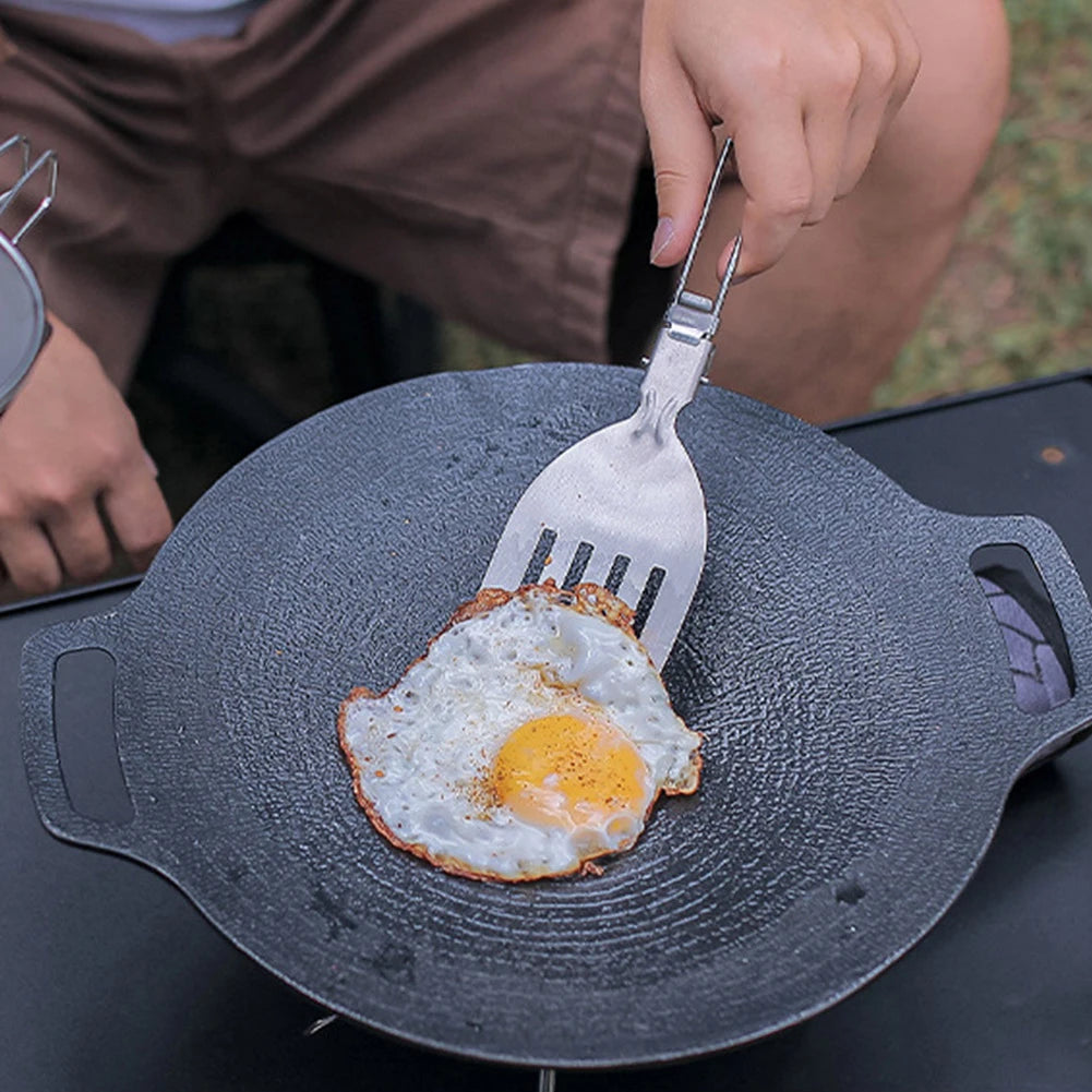 Folding Spatula Spoon – Stainless Steel Outdoor Cooking Tool