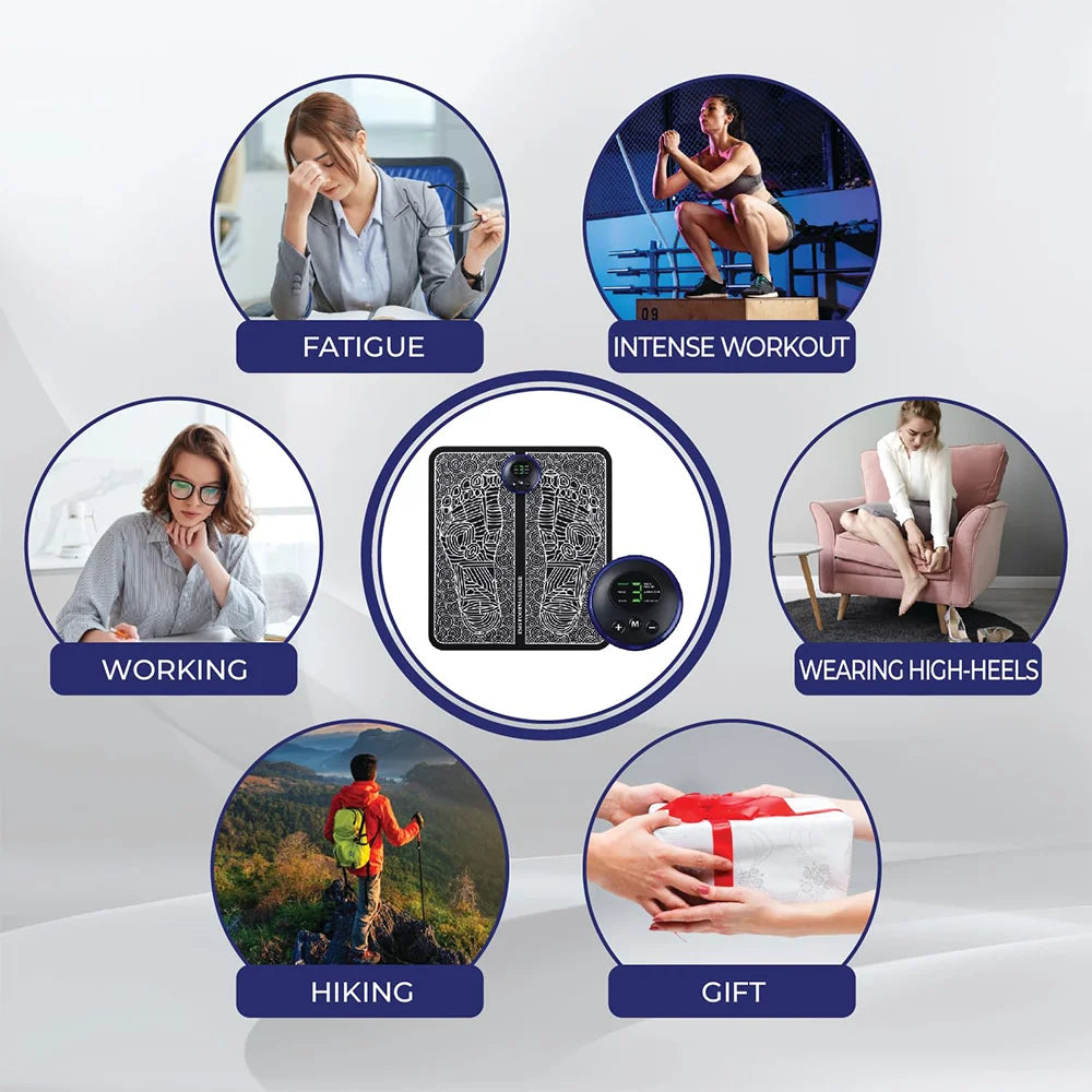 Intelligent Foot Massage Pad – 8 Modes, 19 Levels