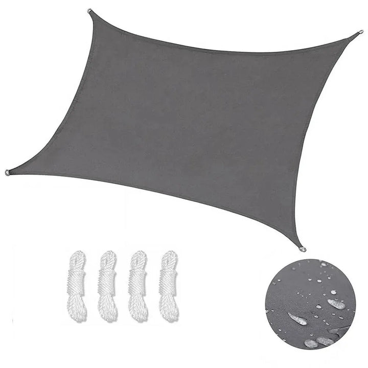 Large Waterproof Rectangle Sun Shade Sail for Outdoor Use