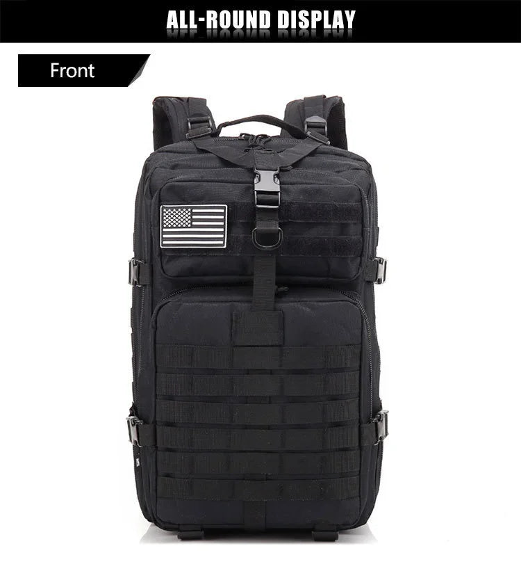30/50L Tactical Backpack – MOLLE Survival Pack for Hiking, Travel & Hunting