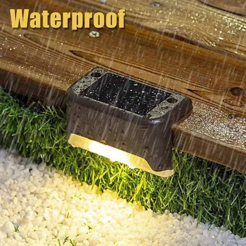 1/4/8/12Pcs Solar LED Step Lights – Waterproof Outdoor Deck & Stair Lamps for Garden, Patio, and Pathway Decor