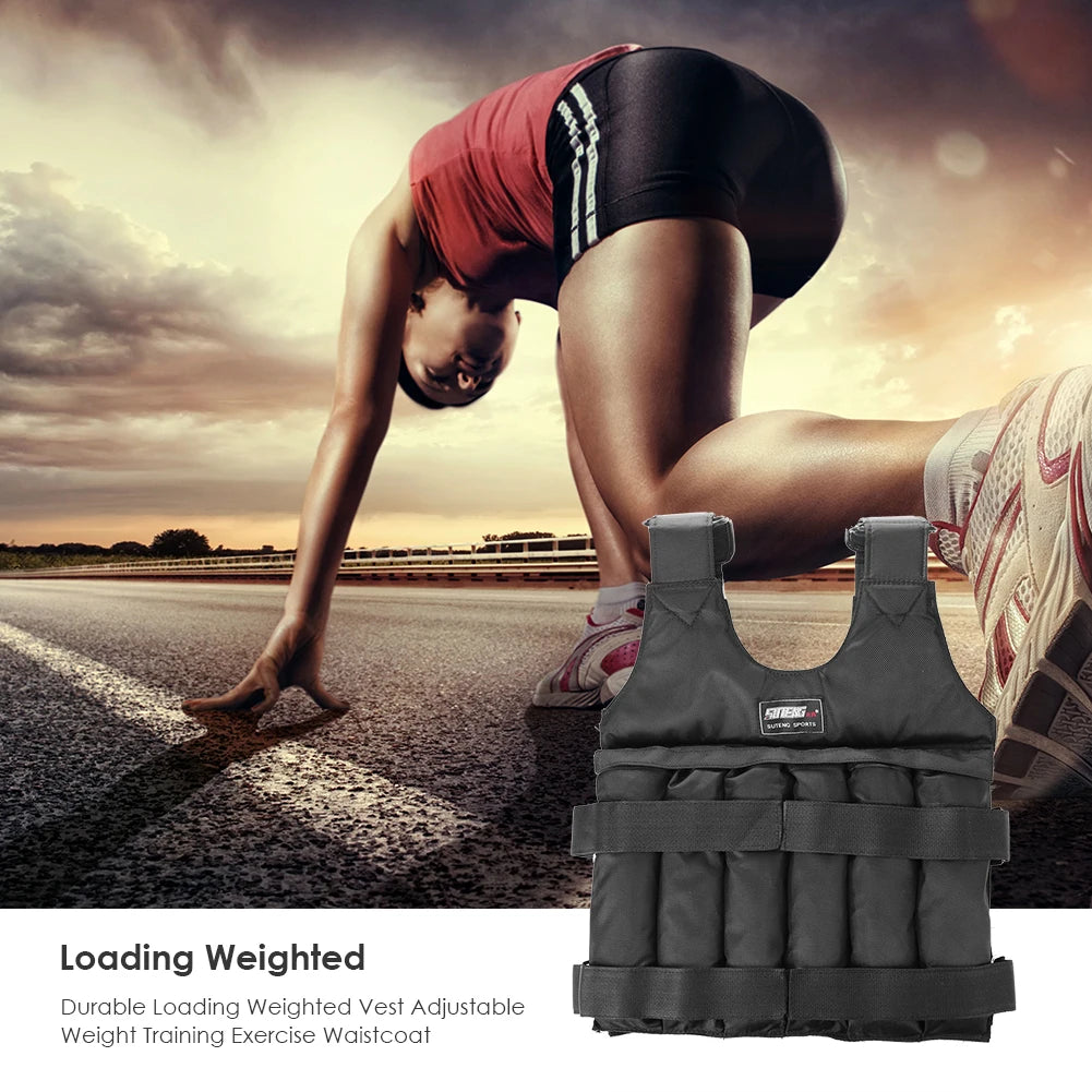 Adjustable Weighted Vest – 3-50KG Fitness Training Jacket