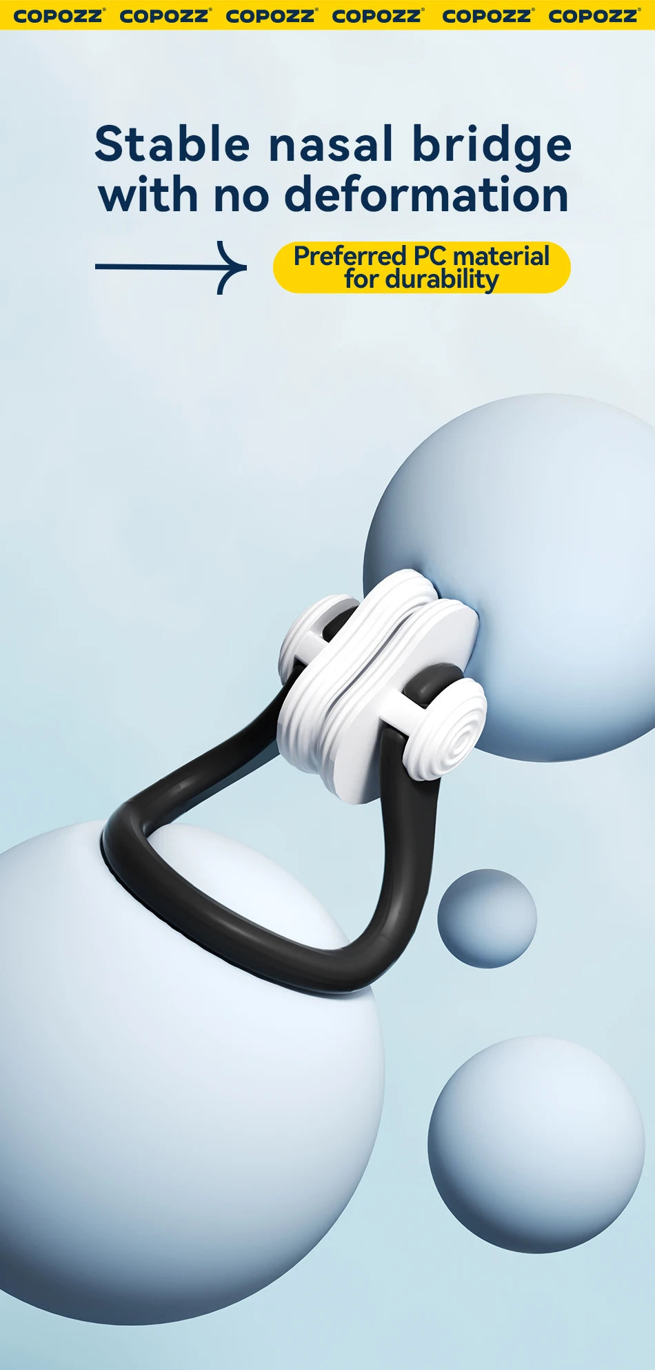 COPOZZ Silicone Swimming Earplugs & Nose Clip Set