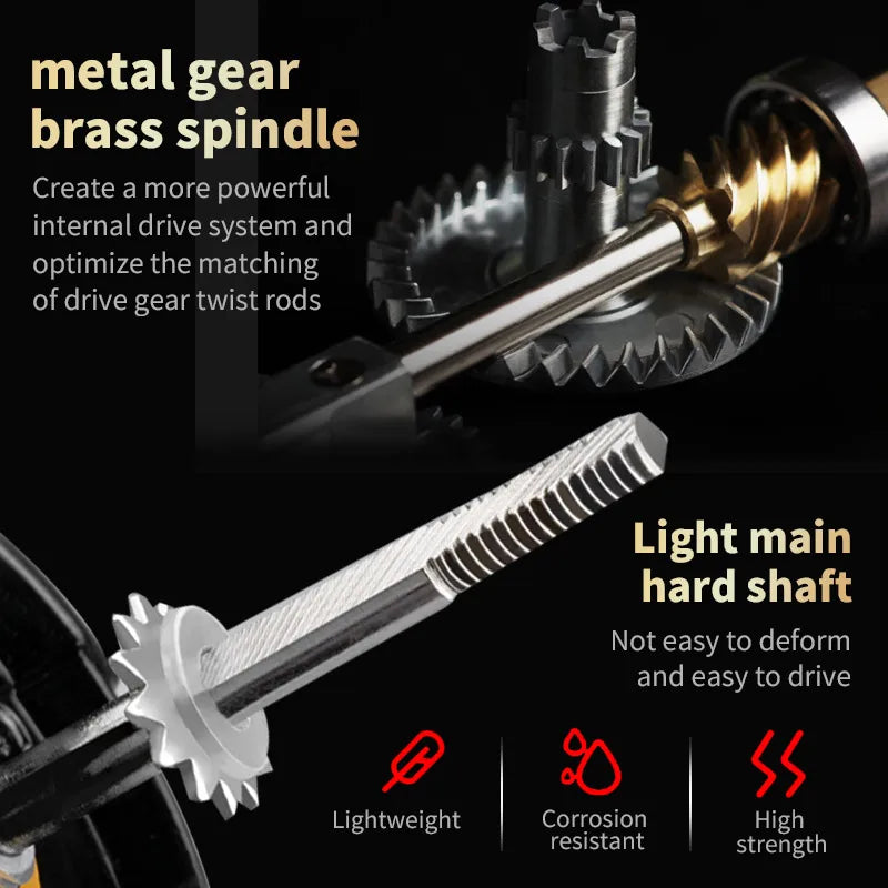 Two-Hand Rotating Fishing Reel HE1000-7000 Series – 5.2:1 Gear Ratio