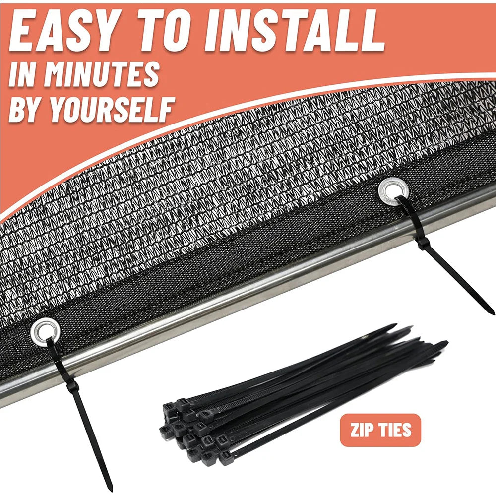 Outdoor Balcony Privacy Screen with Grommets