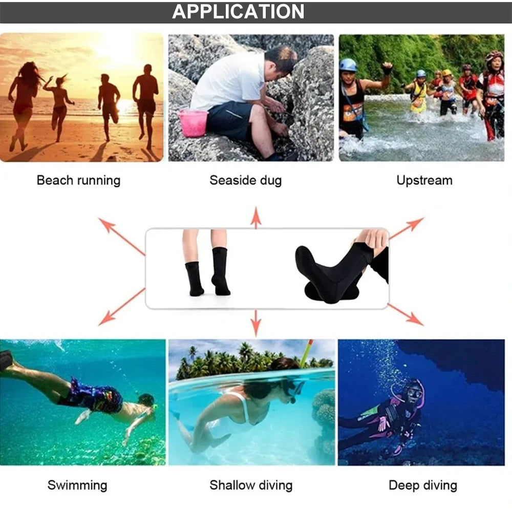 5mm Neoprene Socks & 3mm Wetsuit Shoes – Non-Slip Surf & Diving Boots