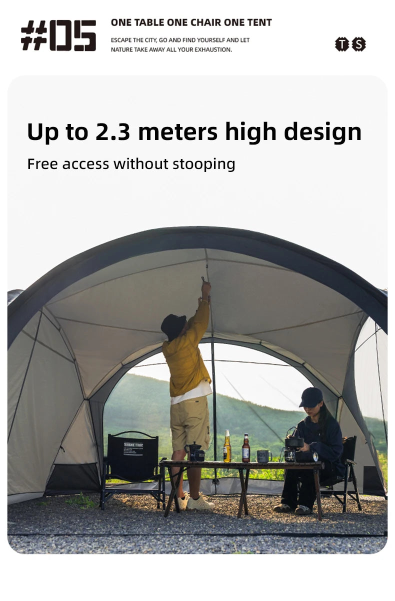 ShineTrip Waterproof Silver-Coated Camping Canopy