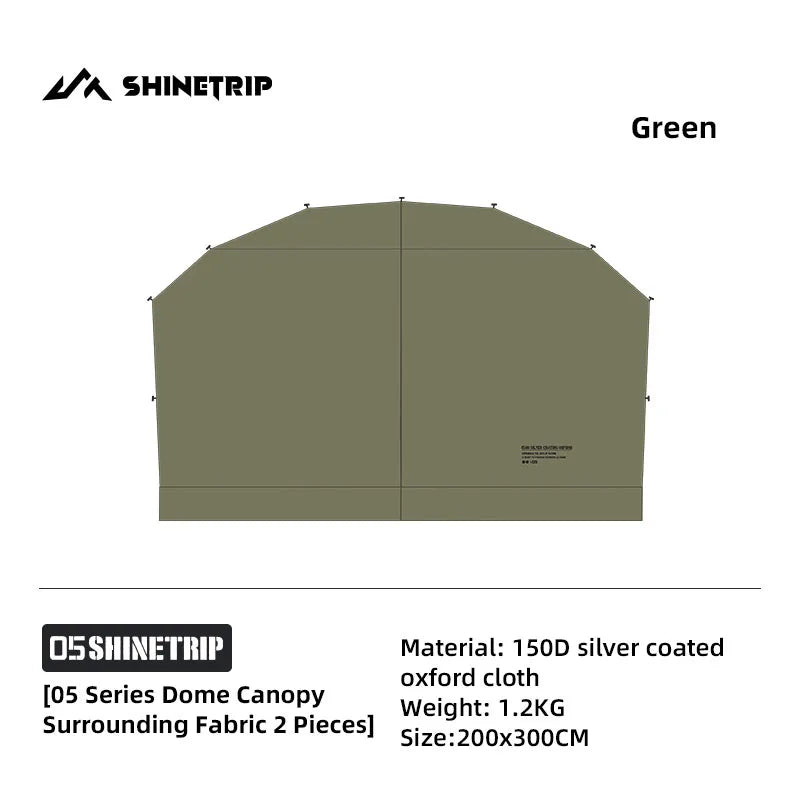 ShineTrip Waterproof Silver-Coated Camping Canopy