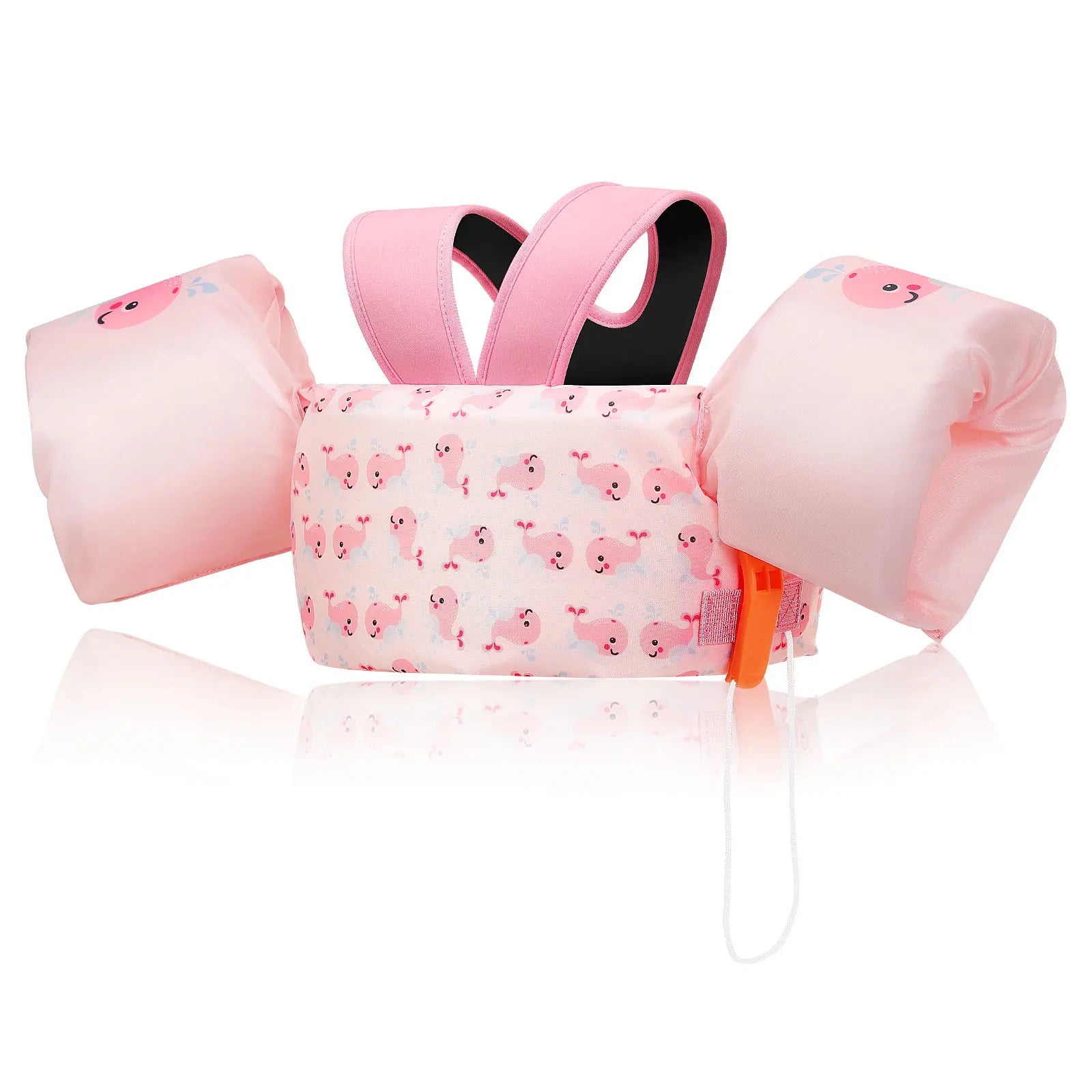 Children’s Swim Life Vest with Arm Floats & Whistle