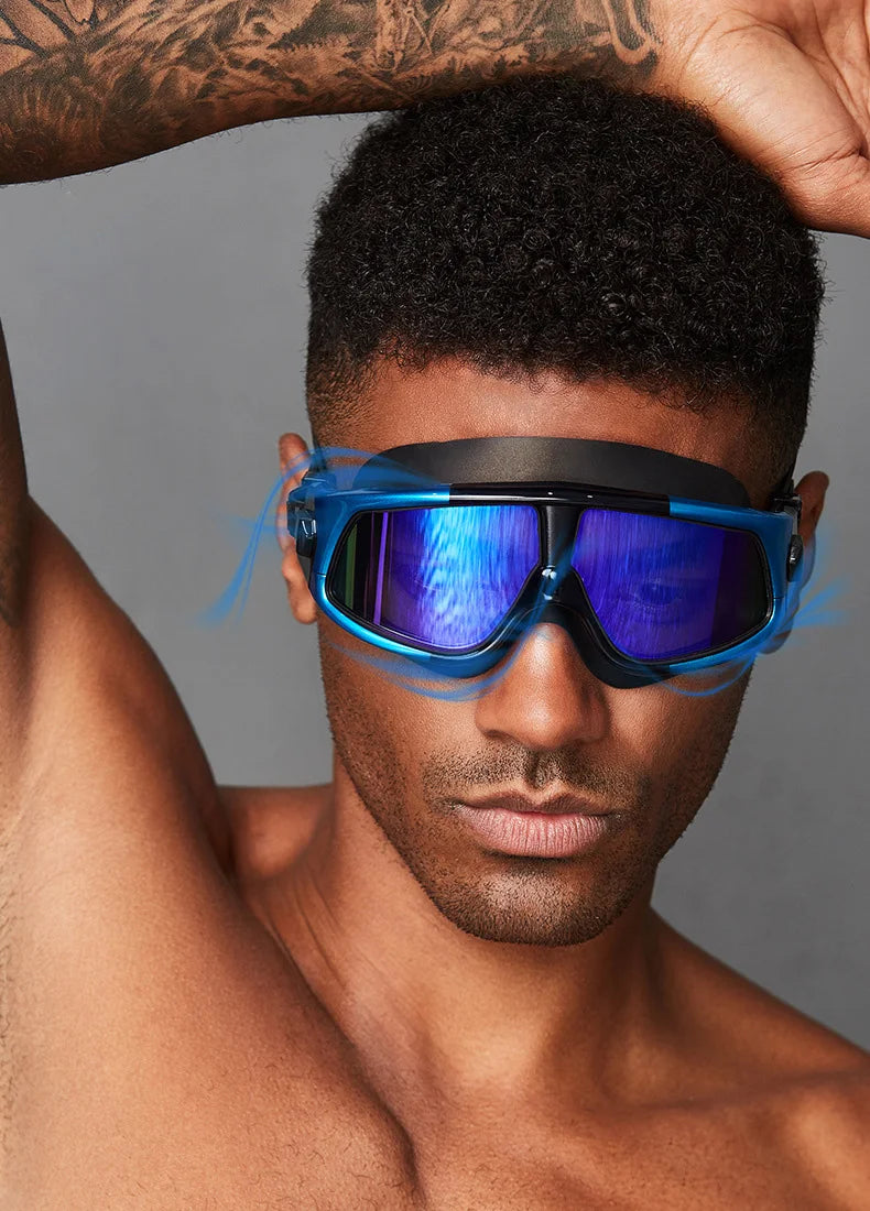 Large Frame HD Anti-fog Swimming Goggles