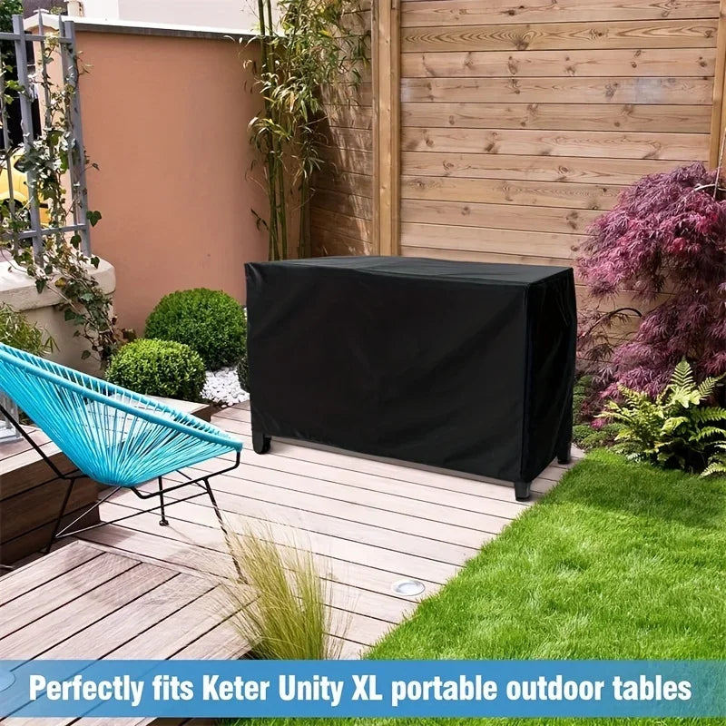 Waterproof 54-Inch Outdoor Prep Table Cover – Heavy Duty 420D BBQ Cover for Keter Unity XL Portable Cabinet
