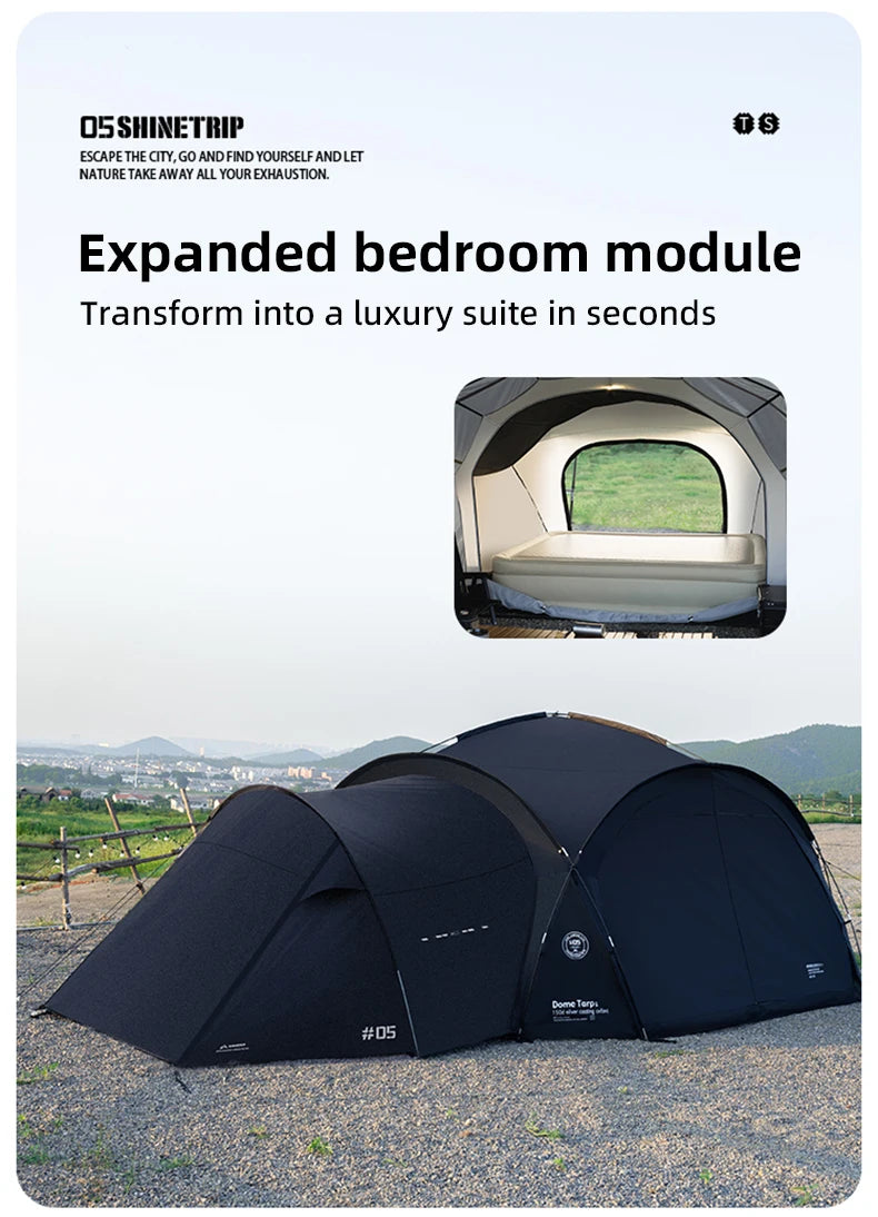 ShineTrip Waterproof Silver-Coated Camping Canopy