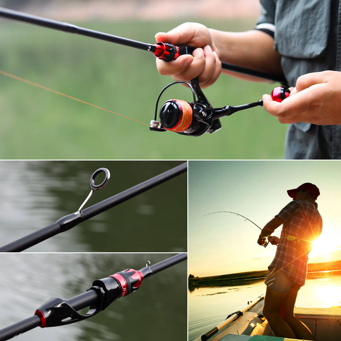 Sougayilang 2.1m Ultralight Carbon Spinning Casting Rod – 4-Section