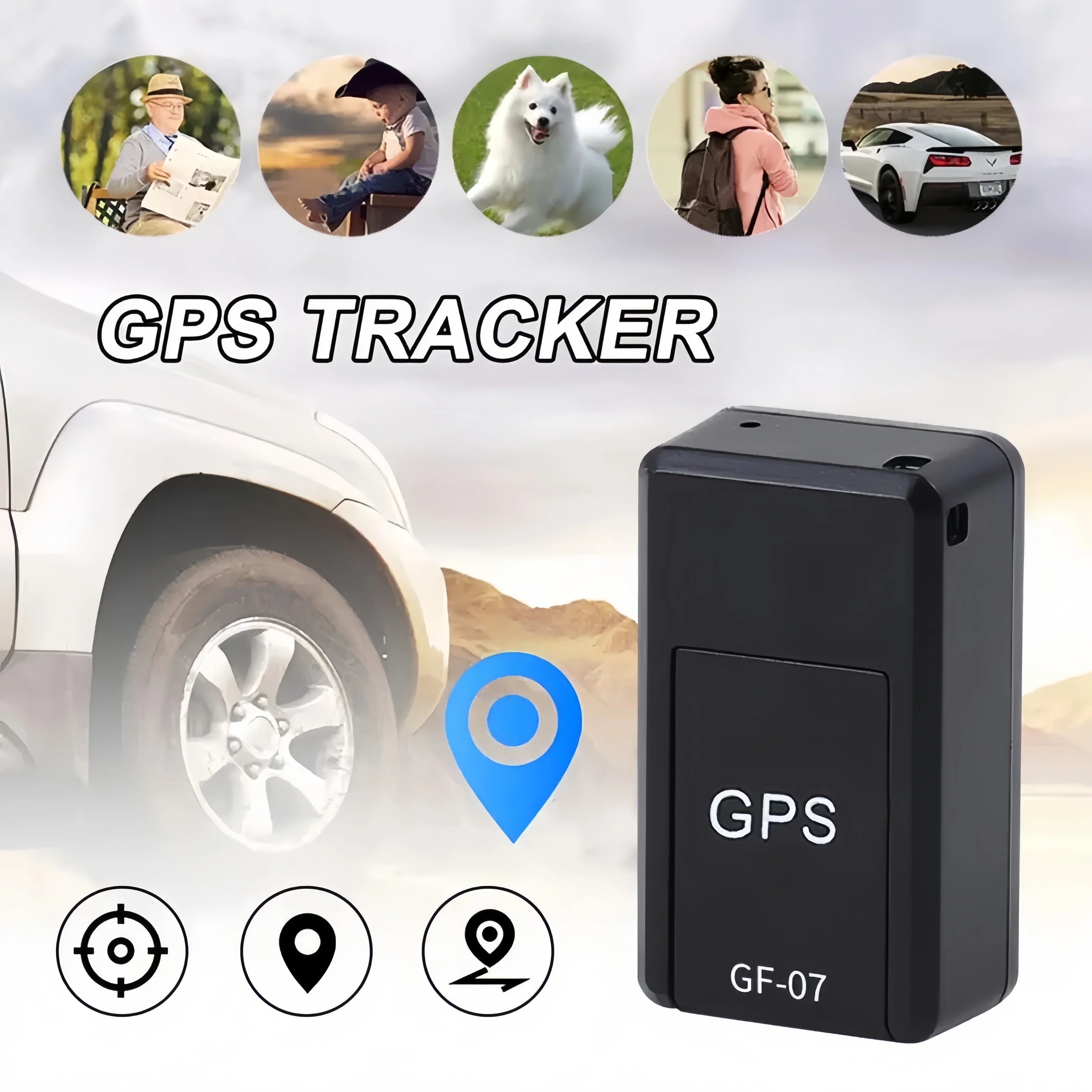 Mini GF07 GPS Tracker – Real-Time Tracking with Magnetic Mount & SIM Alert