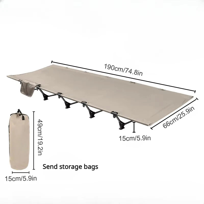 WESTTUNE Ultralight Folding Camping Cot – Portable Bed for Hiking & Travel