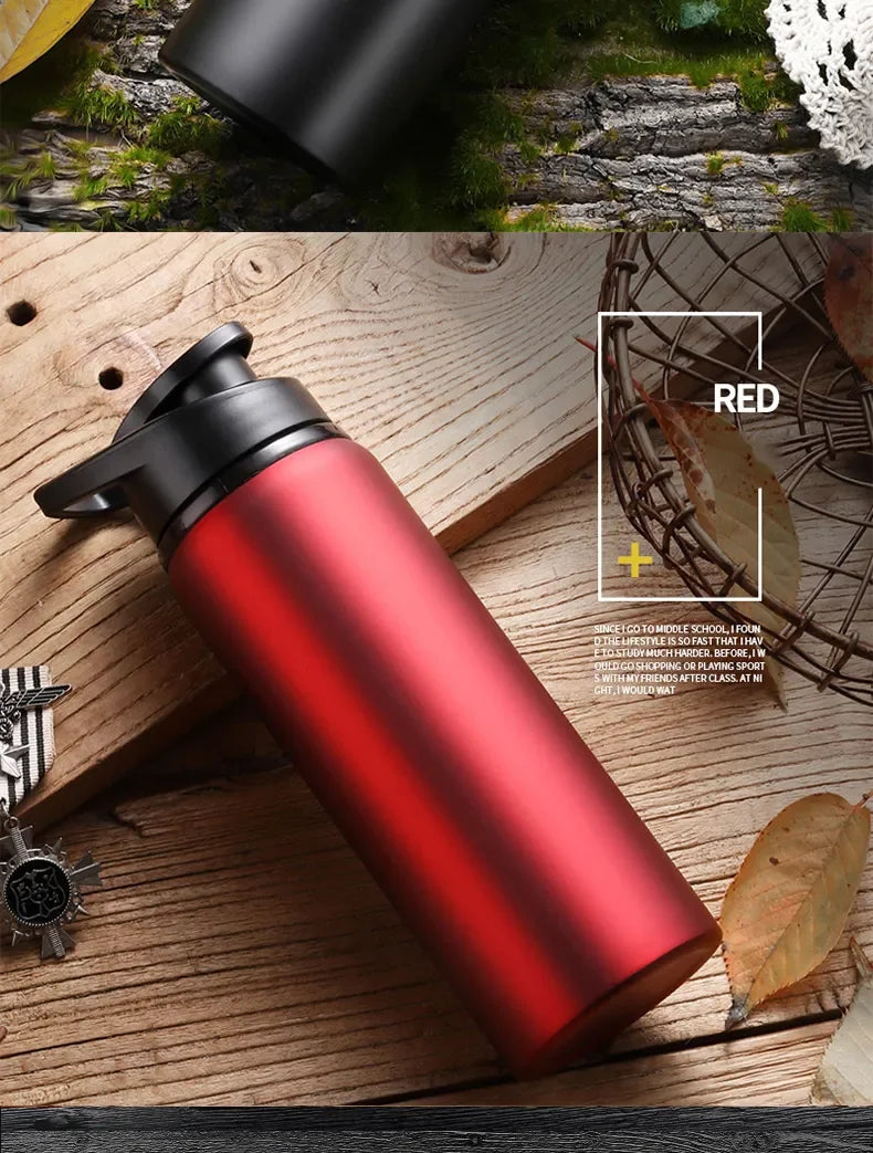 Metal Portable Water Bottle – Leakproof & Reusable Sports Travel Cup