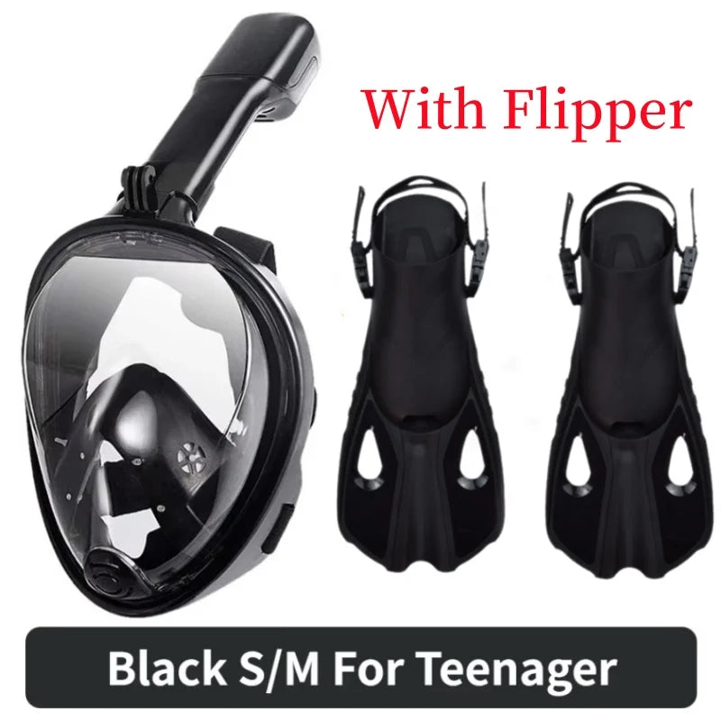 Full-Face Anti-Fog Diving Mask – Waterproof Snorkeling Gear for Adults & Kids