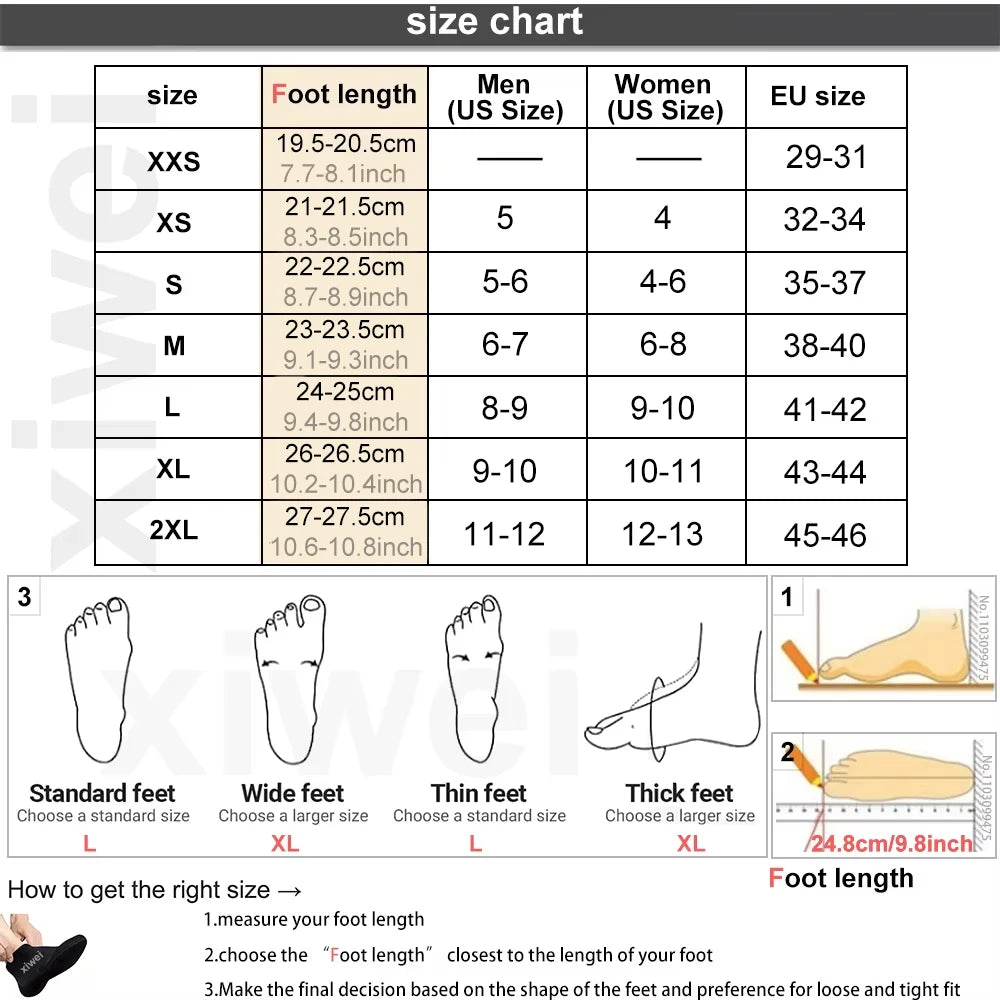5mm Neoprene Socks & 3mm Wetsuit Shoes – Non-Slip Surf & Diving Boots
