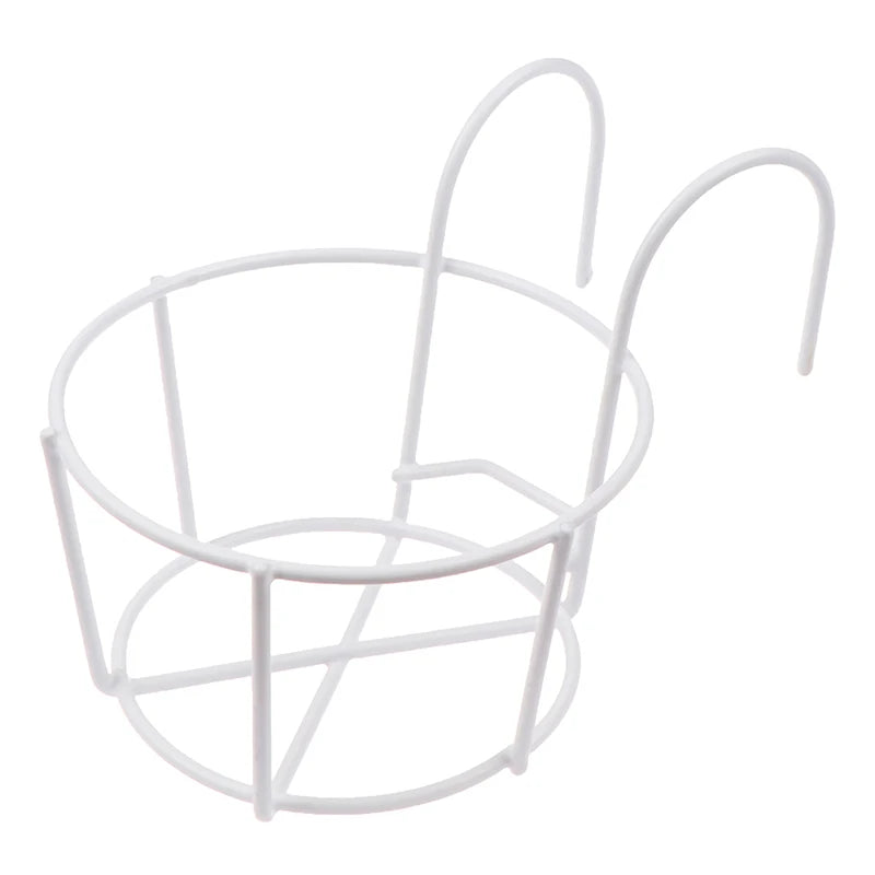 Iron Hanging Plant Rack for Balcony or Fence