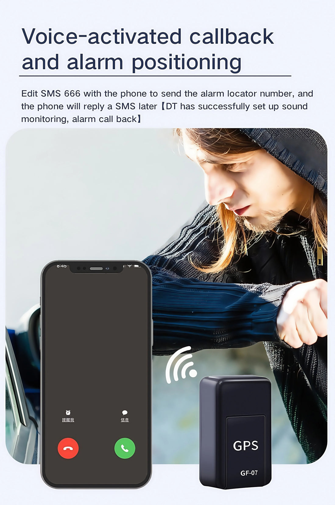 Mini GF07 GPS Tracker – Real-Time Tracking with Magnetic Mount & SIM Alert