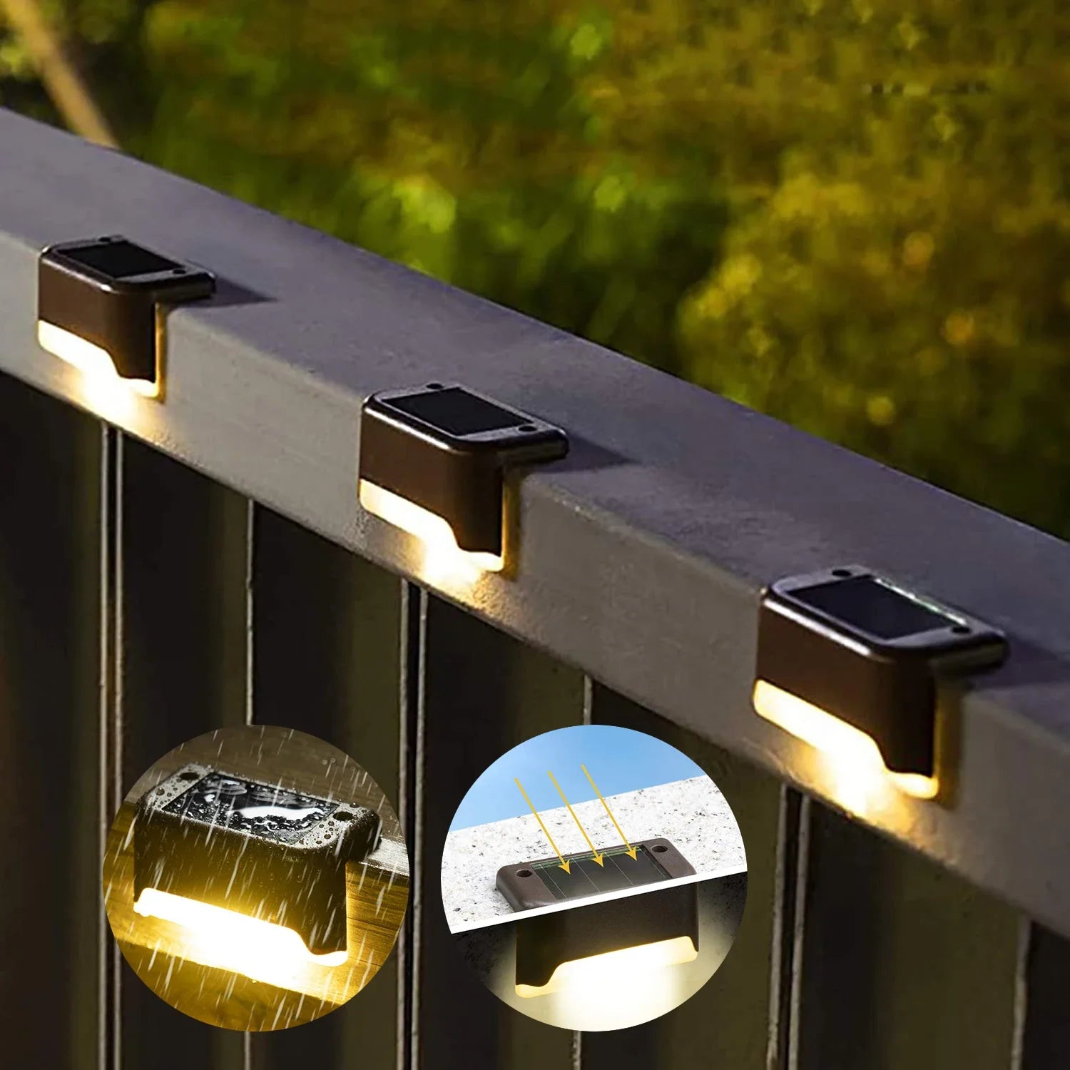 1/4/8/12Pcs Solar LED Step Lights – Waterproof Outdoor Deck & Stair Lamps for Garden, Patio, and Pathway Decor