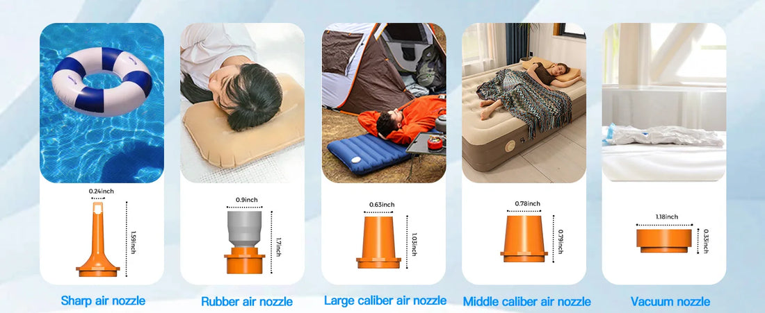 GIGA PUMP Mini 3-in-1 Air Pump – 3.8kPa High Pressure Portable Inflator