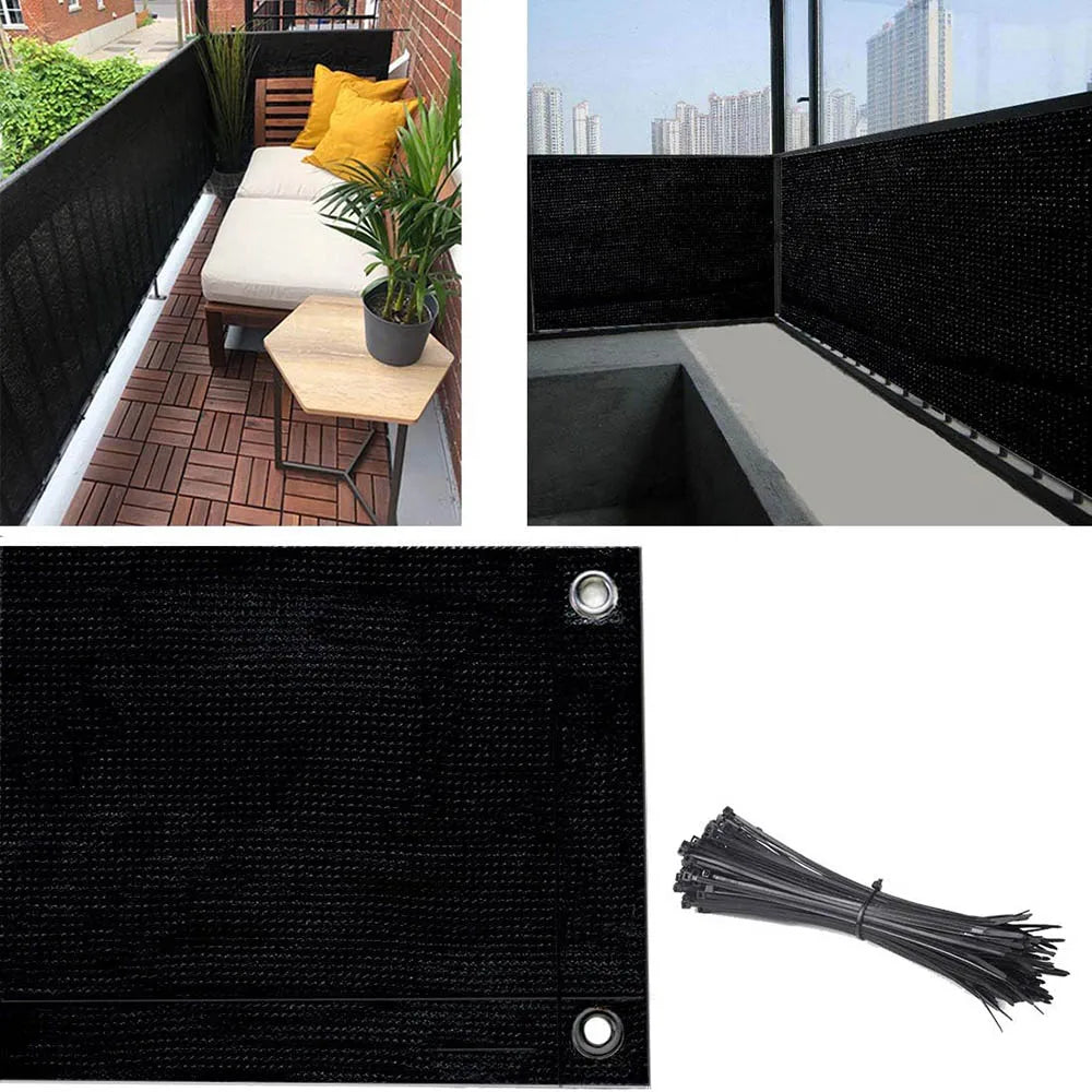 Outdoor Balcony Privacy Screen with Grommets