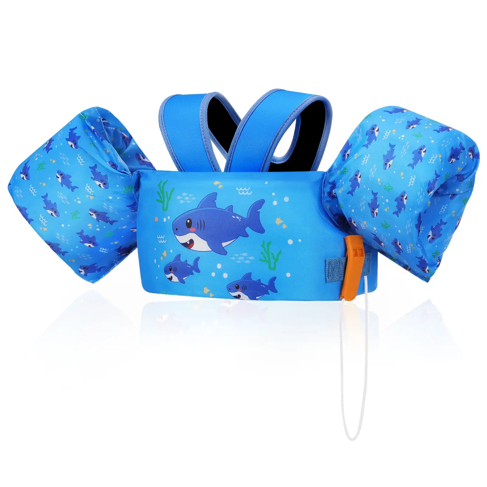Children’s Swim Life Vest with Arm Floats & Whistle