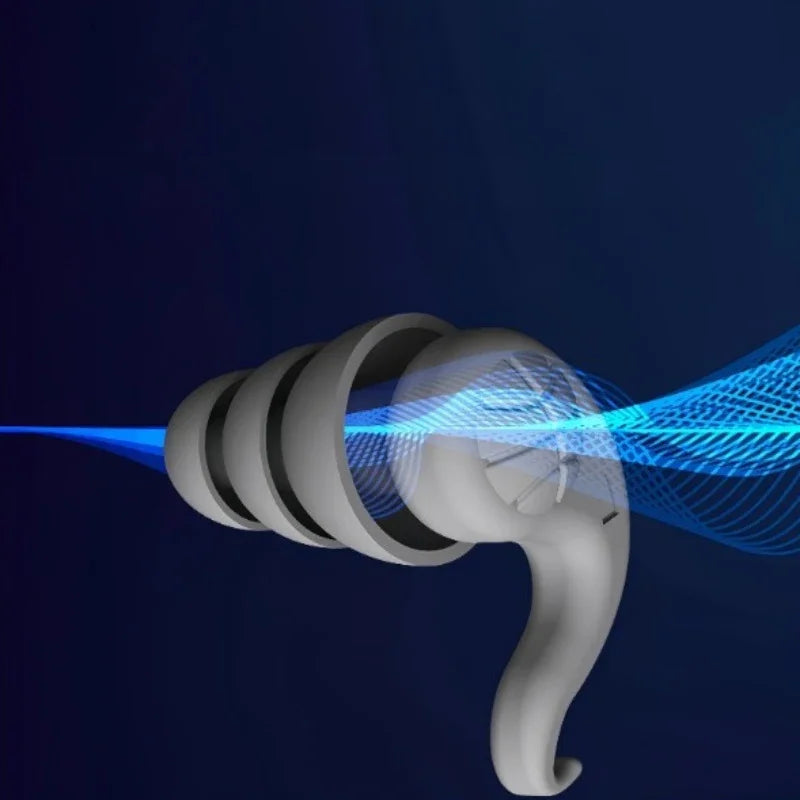 2PCS Waterproof Reusable Silicone Earplugs