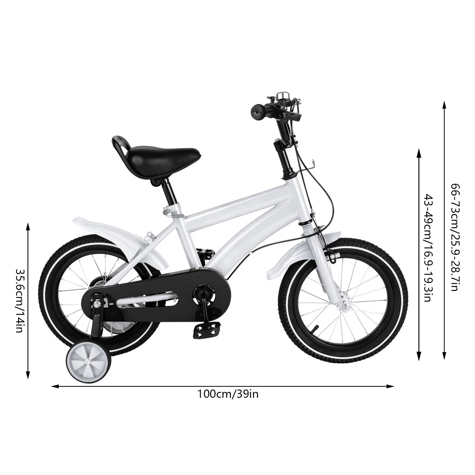 14-Inch Kids Bike with Training Wheels – Adjustable Bicycle for Boys & Girls Ages 2–5