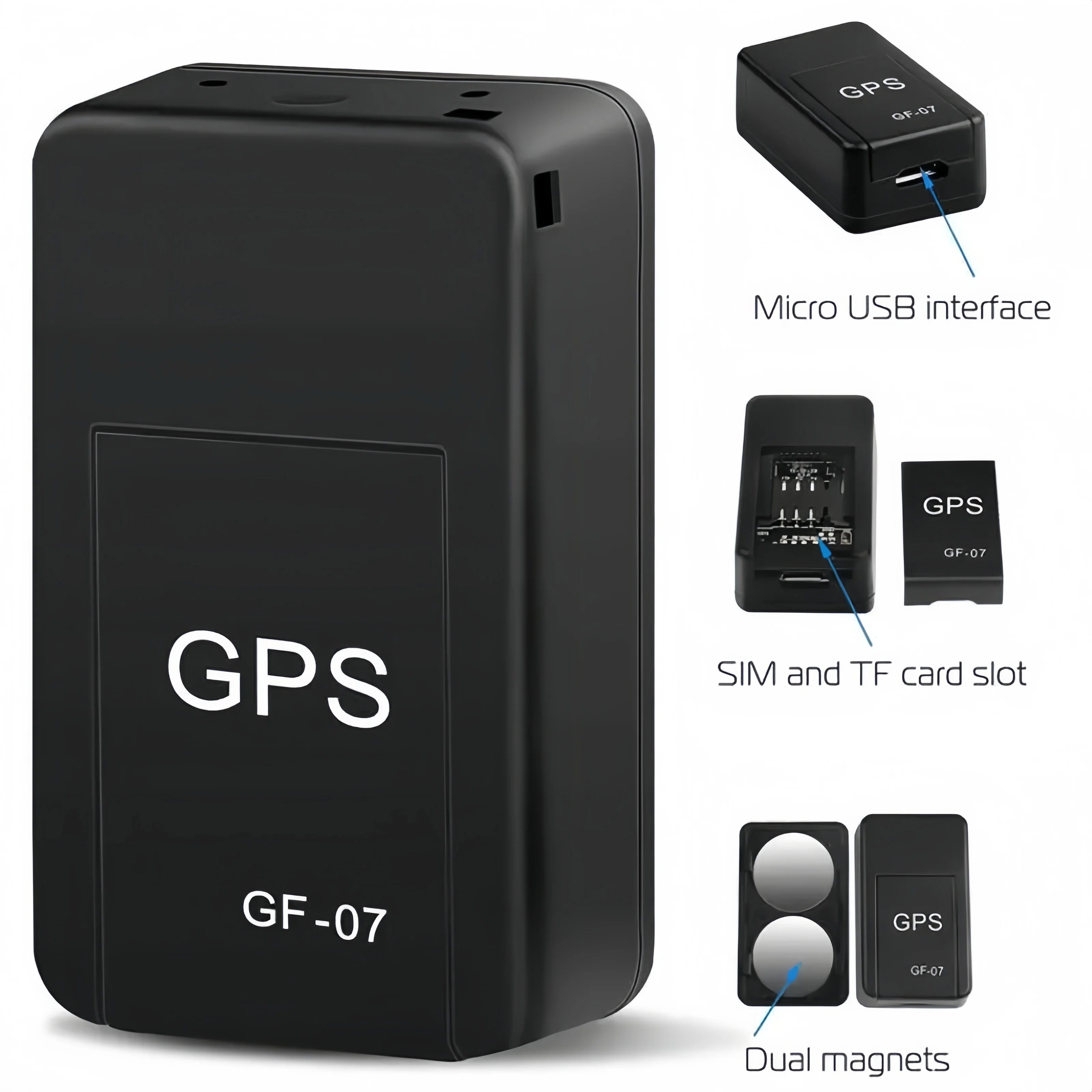 Mini GF07 GPS Tracker – Real-Time Tracking with Magnetic Mount & SIM Alert