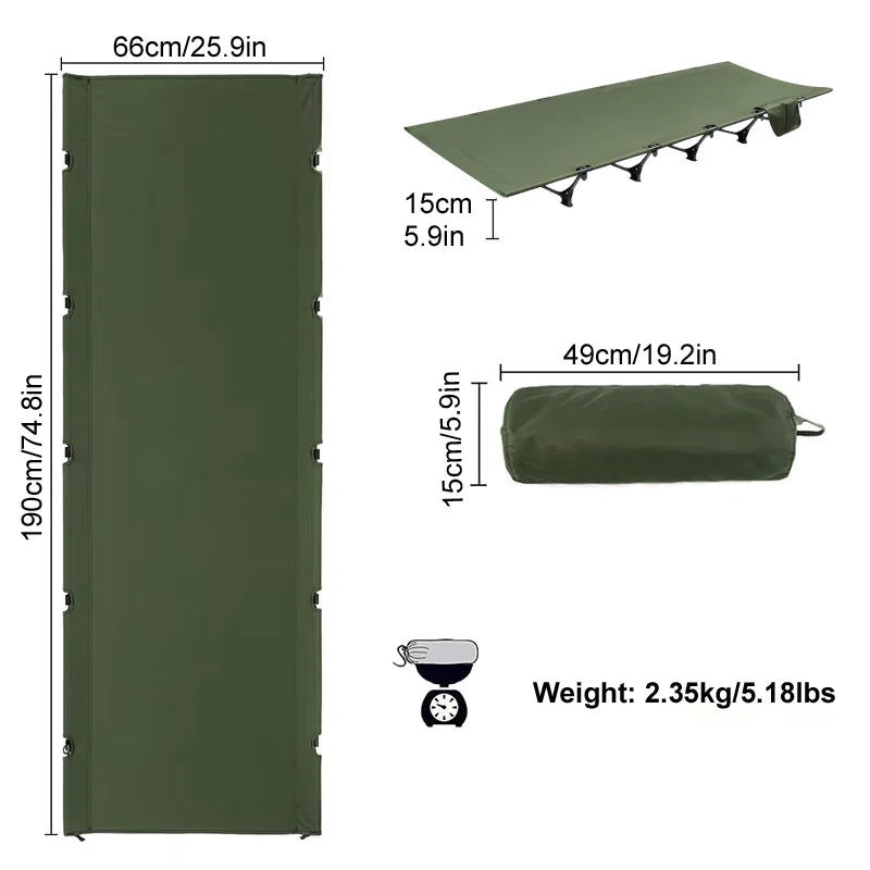 WESTTUNE Ultralight Folding Camping Cot – Portable Bed for Hiking & Travel