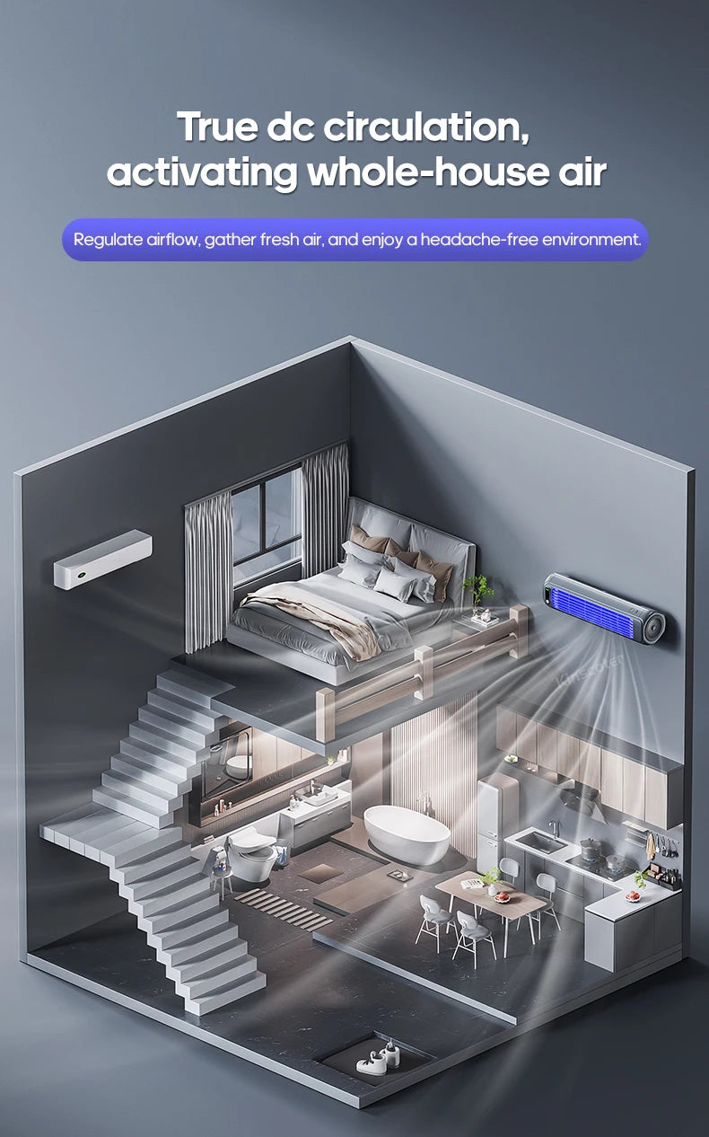 KINSCOTER Rechargeable Desktop Air Conditioner Fan – Wall-Mount, 3-Speed Cooling