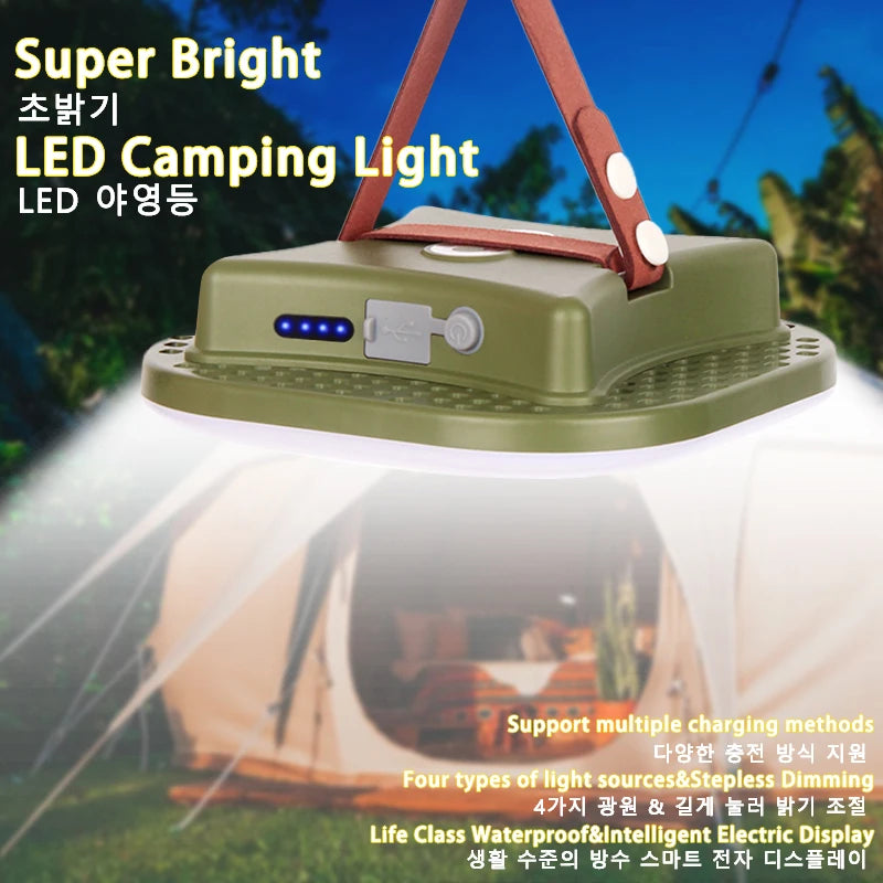 MOSLIGHTING 80W Solar Camping Lantern – Zoom Torch with Magnet & Strong LED Light