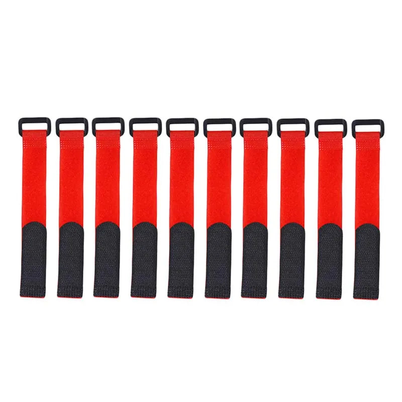 10pcs Reusable Fishing Rod Tie Holder Straps with Hook & Loop