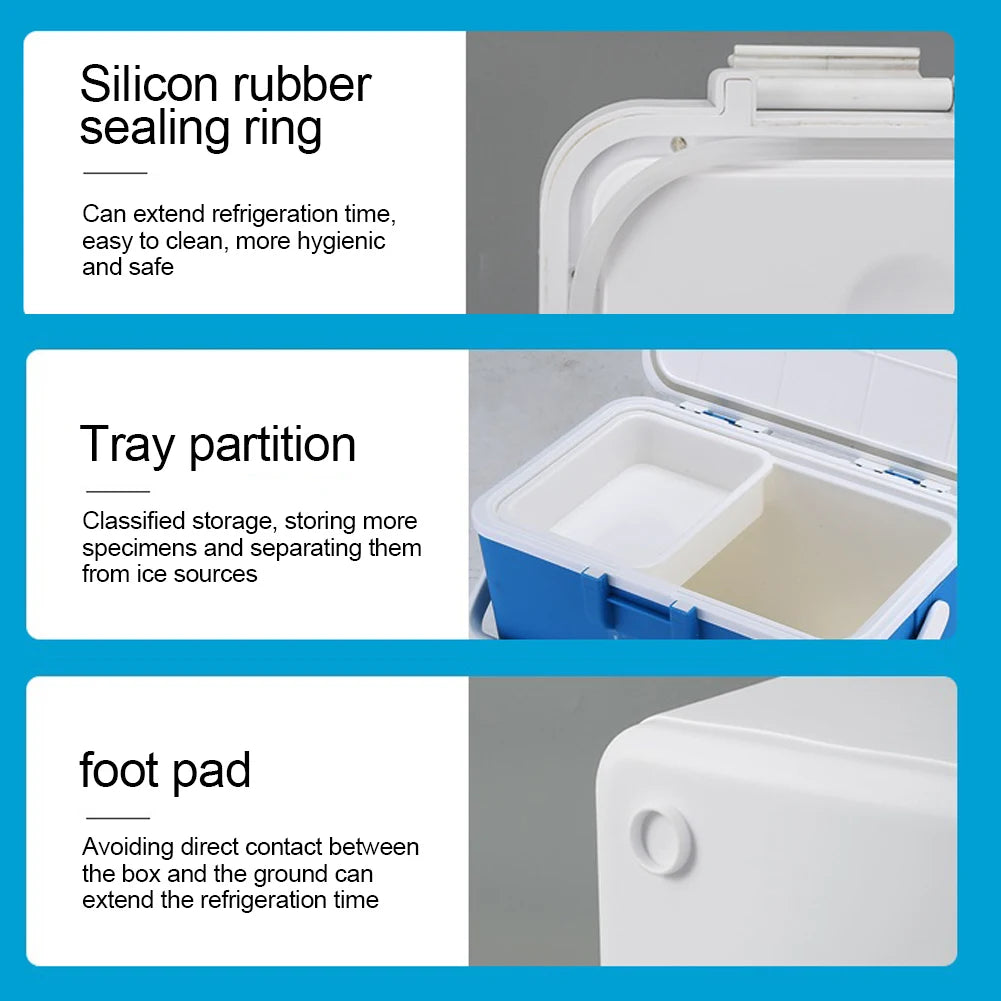 Portable Insulated Ice Cooler – 6/8/13L Hard Cooler with Handle