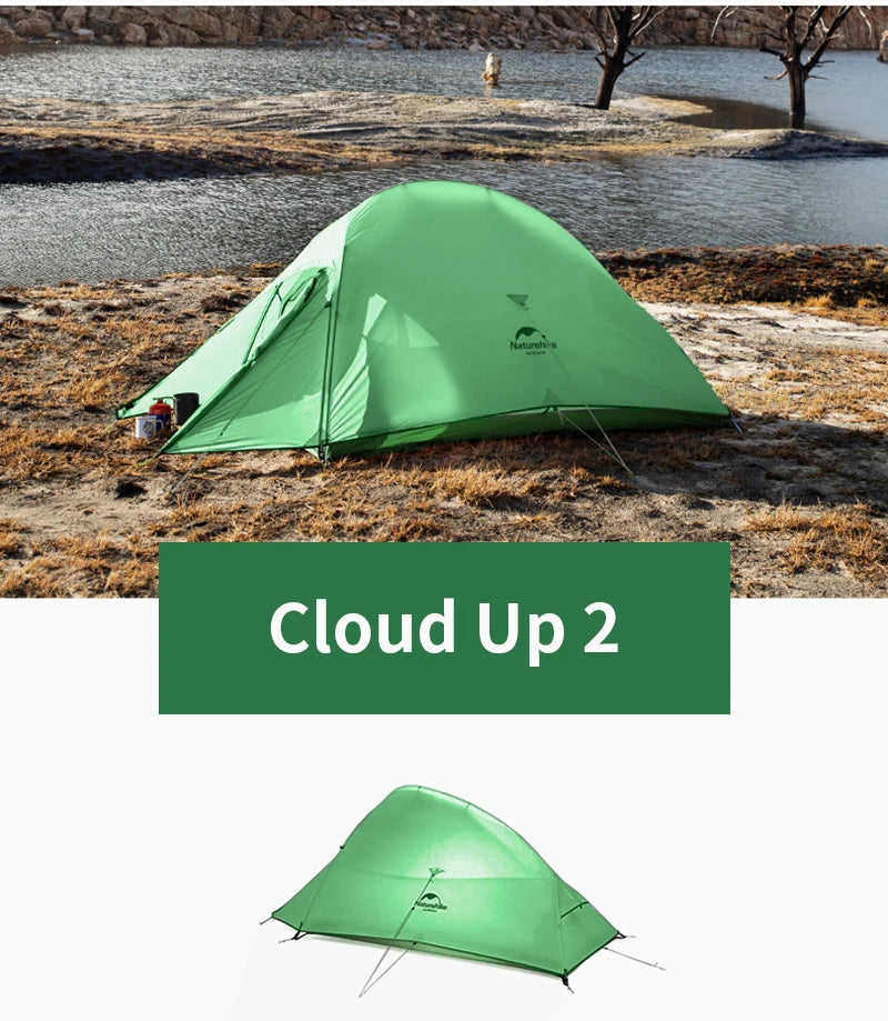 Naturehike Cloud Up 2 Tent – Ultralight Waterproof Camping & Hiking Shelter