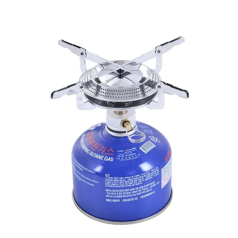 Windproof Portable Camping Gas Stove – Foldable Electronic Stove Head for Hiking
