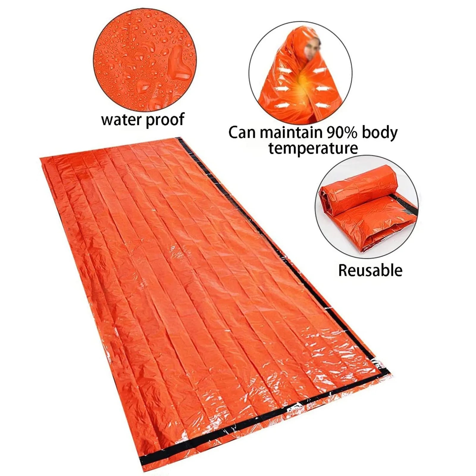 Emergency Thermal Sleeping Bag – Waterproof Survival Sack