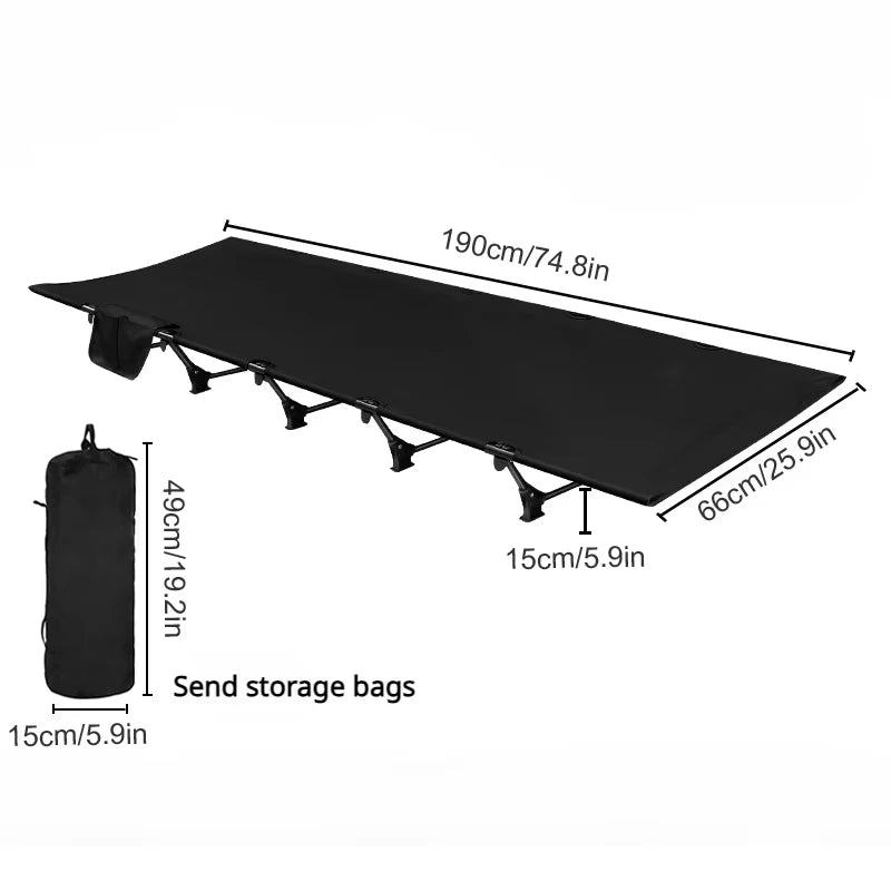 WESTTUNE Ultralight Folding Camping Cot – Portable Bed for Hiking & Travel
