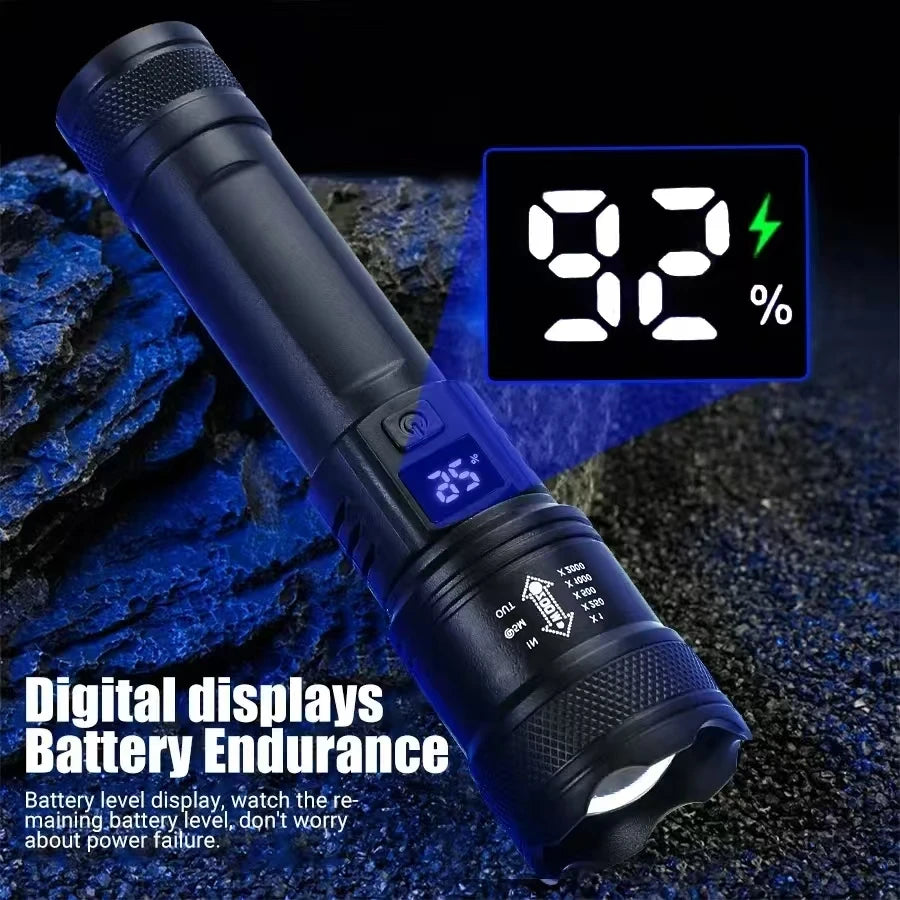High Power LED Flashlight – USB Rechargeable Tactical Self-Defense Tool
