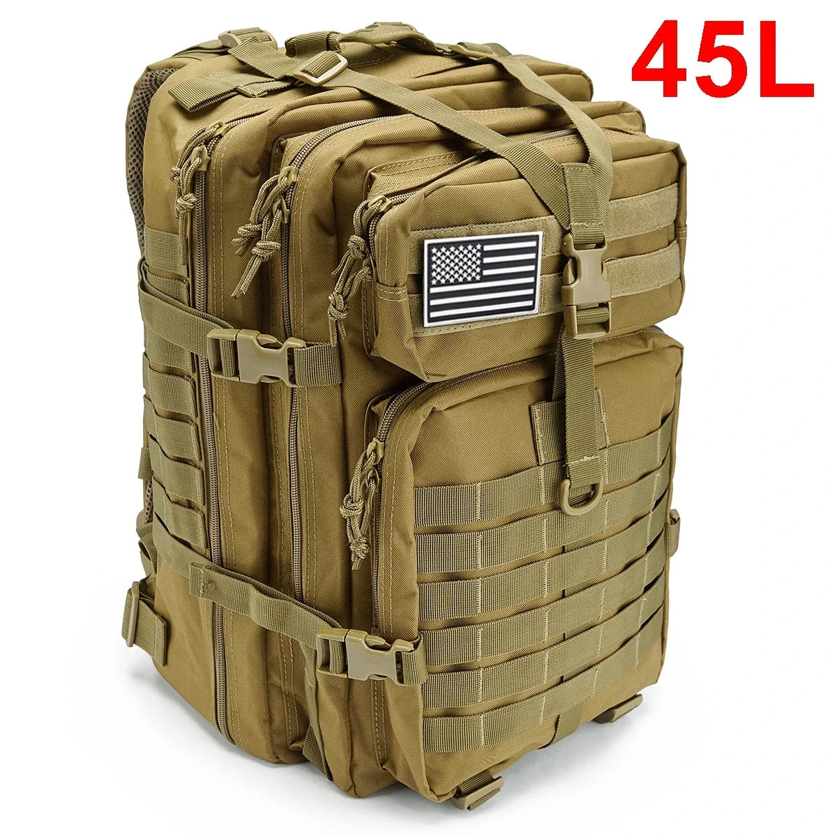 30/50L Tactical Backpack – MOLLE Survival Pack for Hiking, Travel & Hunting