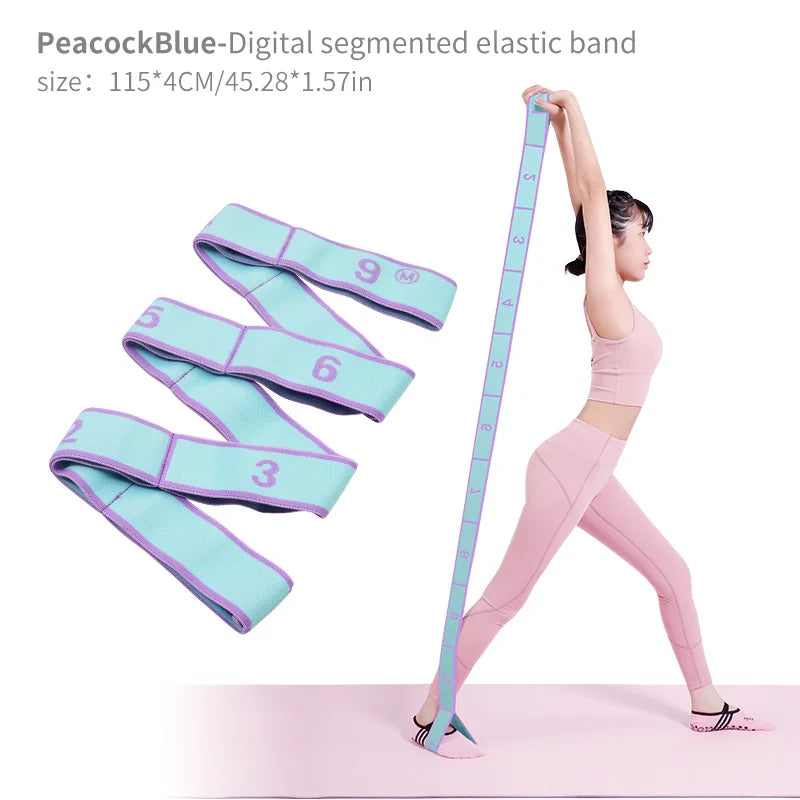 Elastic Yoga Stretching Strap with Loops – Multi-Sport Flexibility Band