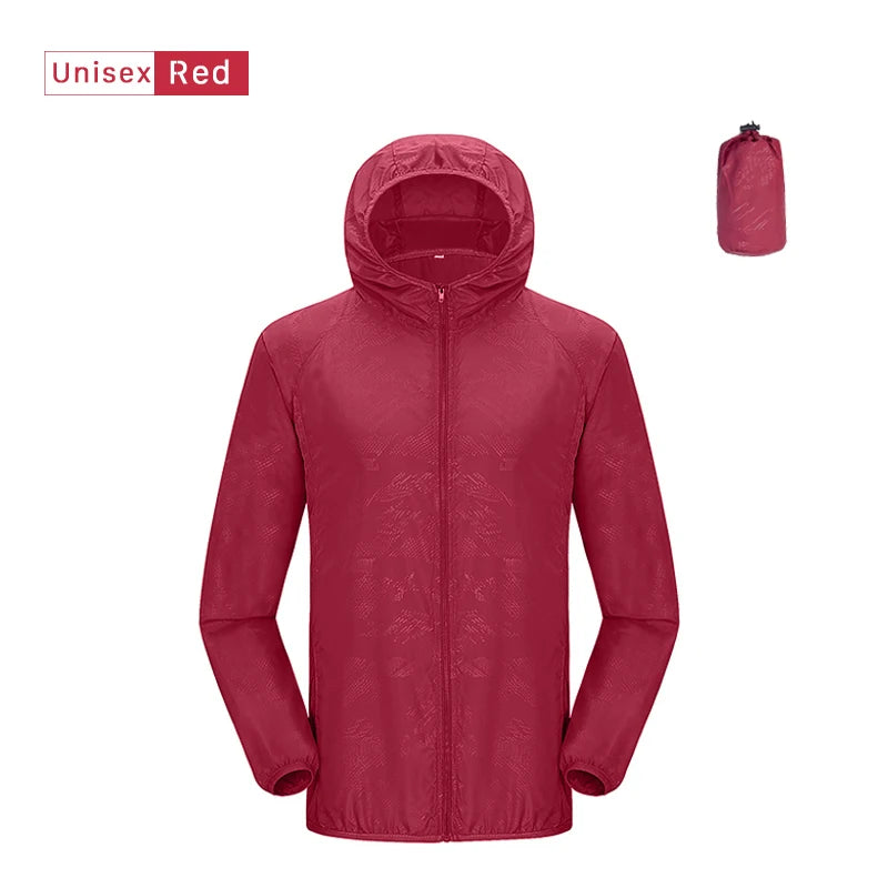 JNLN Waterproof Camping Rain Jacket – Quick-Dry Windbreaker with Pockets