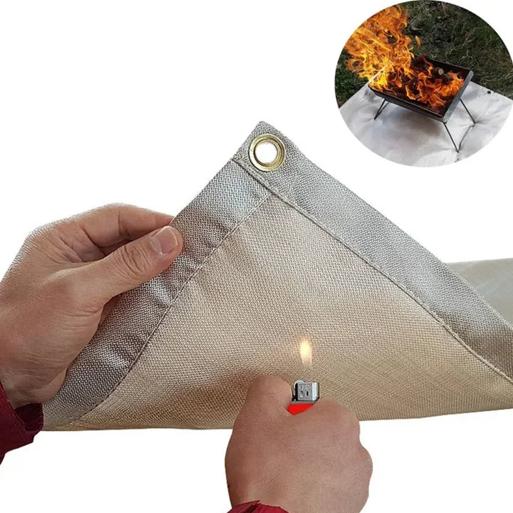 Fireproof BBQ Mat – High-Temp Grill Pit Protector for Camping & Outdoor Use