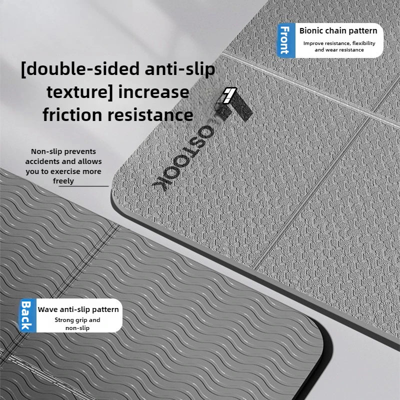 Extra Wide Thick Foldable Non-Slip Yoga Mat – Quiet Home Workout Fitness Mat